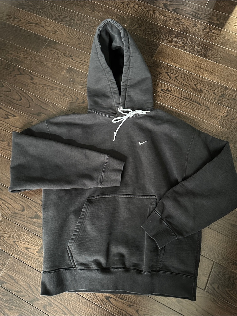 Nike Black Pullover Hoodie with White Swoosh